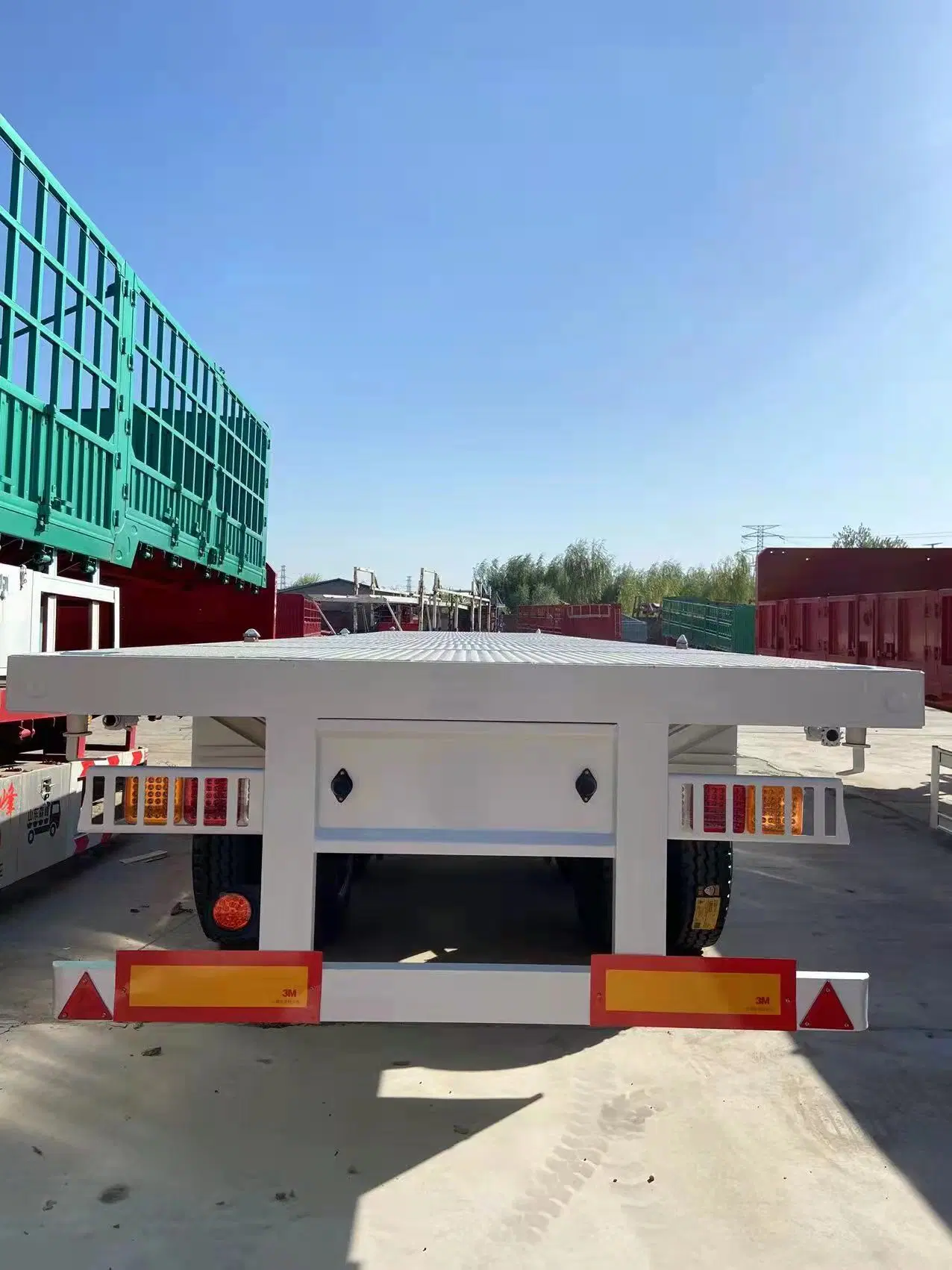 Anton's principales de la carretilla de transporte de mercancías de remolques de vehículos, bajo el cuello de cisne, el Pleno Semi-Trailer plano gancho remolque, la producción de la placa de la máquina