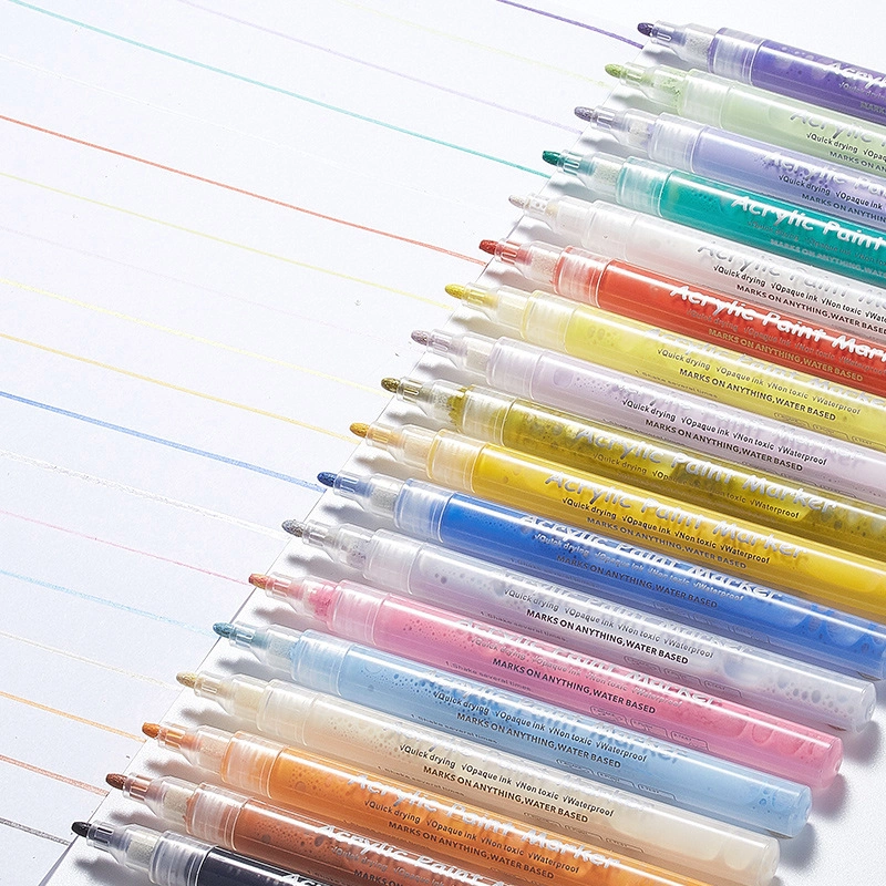 18colors Bürobedarf Schreibwaren Permanent Acryl Lack Marker 3D Stift