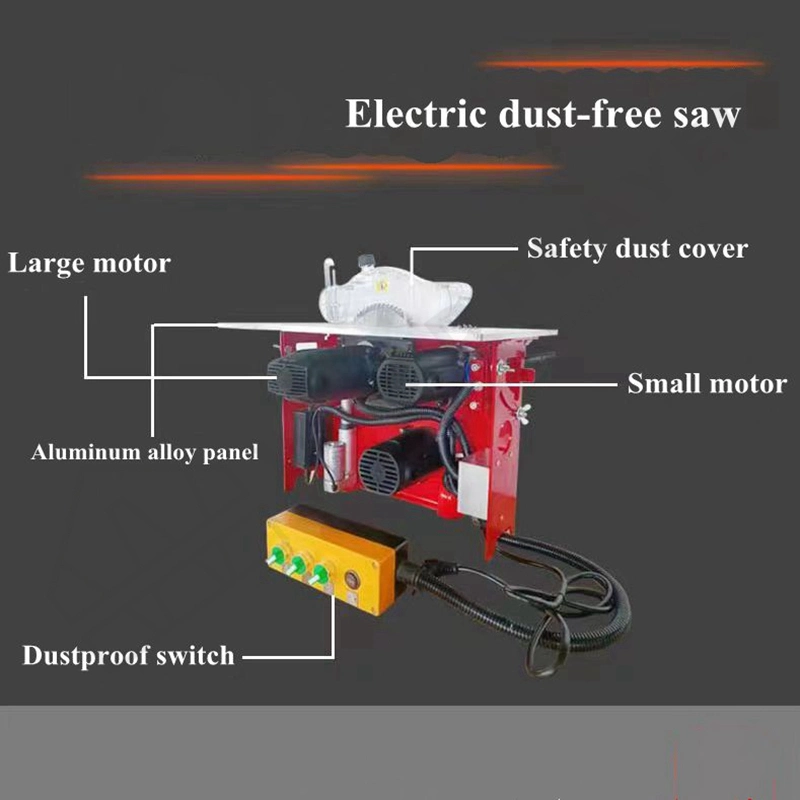 Electric Dust-Free Saw Woodworking Circular Bench Panel Saw