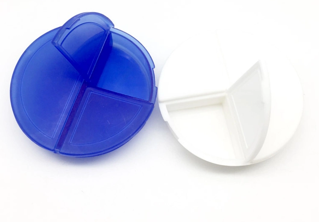 3compartiments boîte de rangement pour comprimés en plastique Medicine case