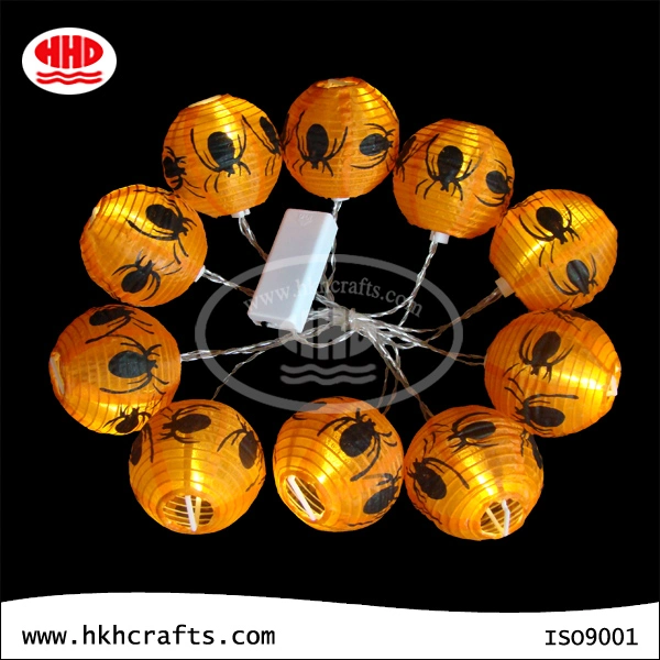 Outdoor Waterproof Halloween LED Lights Spider Printing Light String Horror Atmosphere Festive Lighting