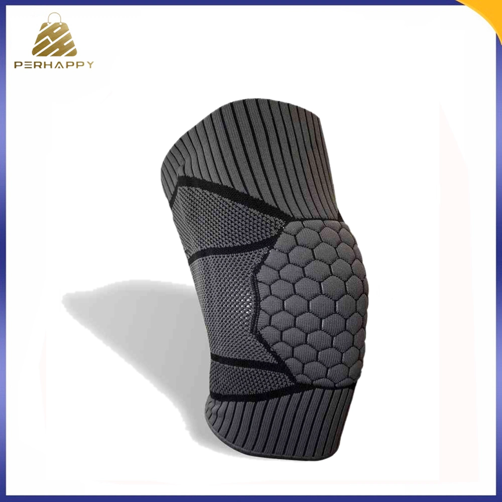 Breathable Sports Support Silicone Shock Absorbing Straps Pressurized Knee Pads