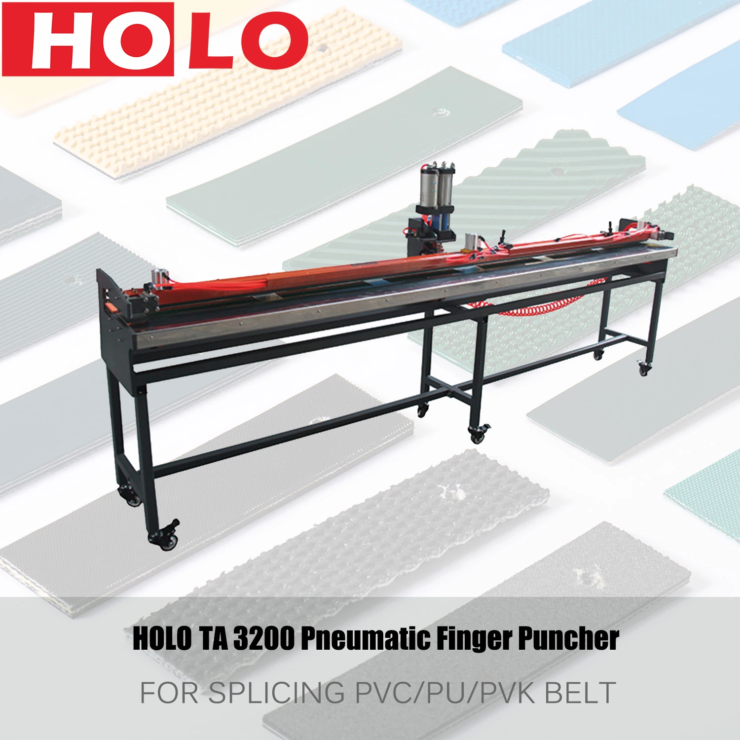 Holo Pneumatic Finger Puncher 1000mm Equipment for Conveyor Belt
