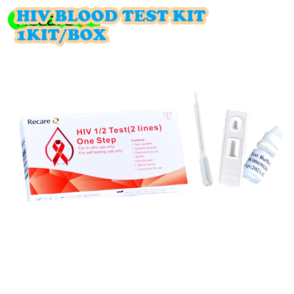 Kit de análisis de sangre para VIH AIDS Quick Test Selftest Prueba de VIH Kit Prueba rápida de VIH aguda Prueba de VIH aprobado por la CE