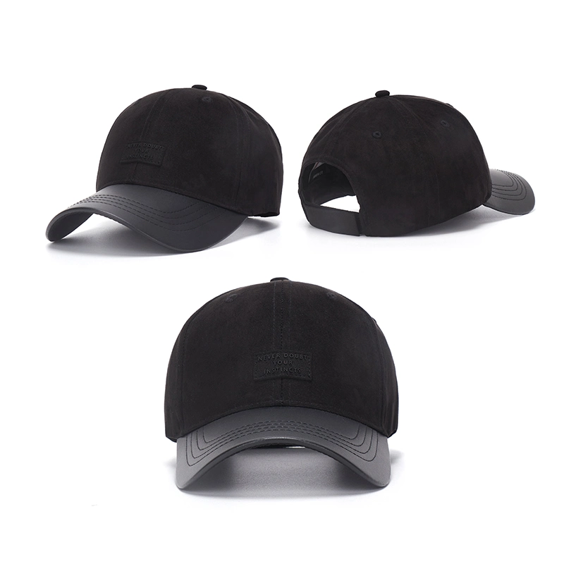 High quality/High cost performance  Fashion Leather Brim Cotton Outdoor Unisex Baseball Cap Sports Cap