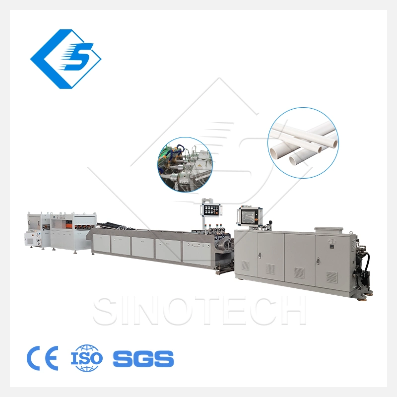 Sinotech Plastic PVC One Mould Four Cavity Pipe Production Line 16-63mm PVC Pipe Making Machine