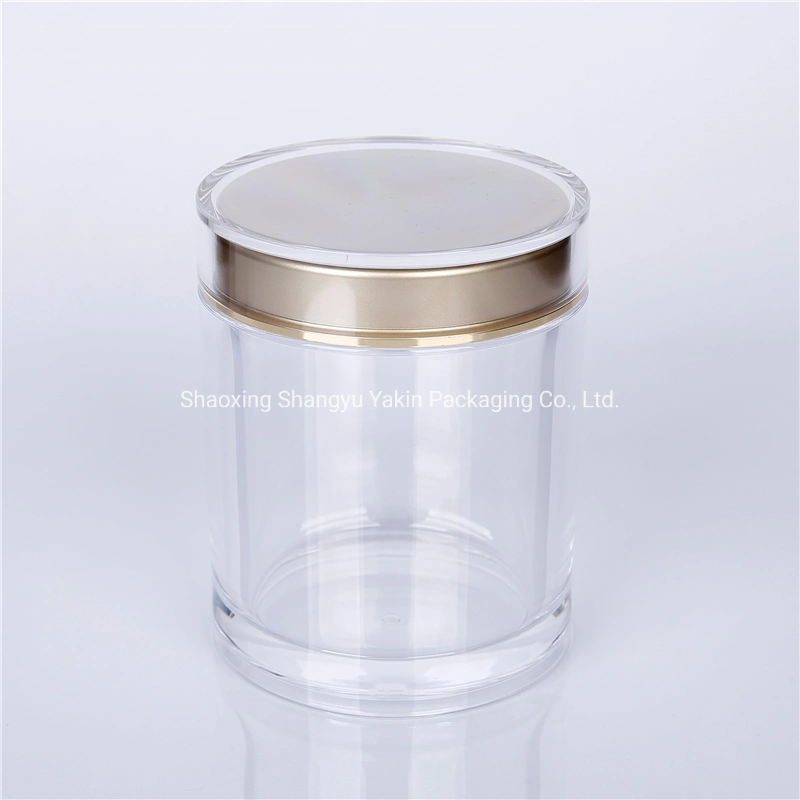 Transparent Round 200ml Harcare Bottle Gold Cap with SGS