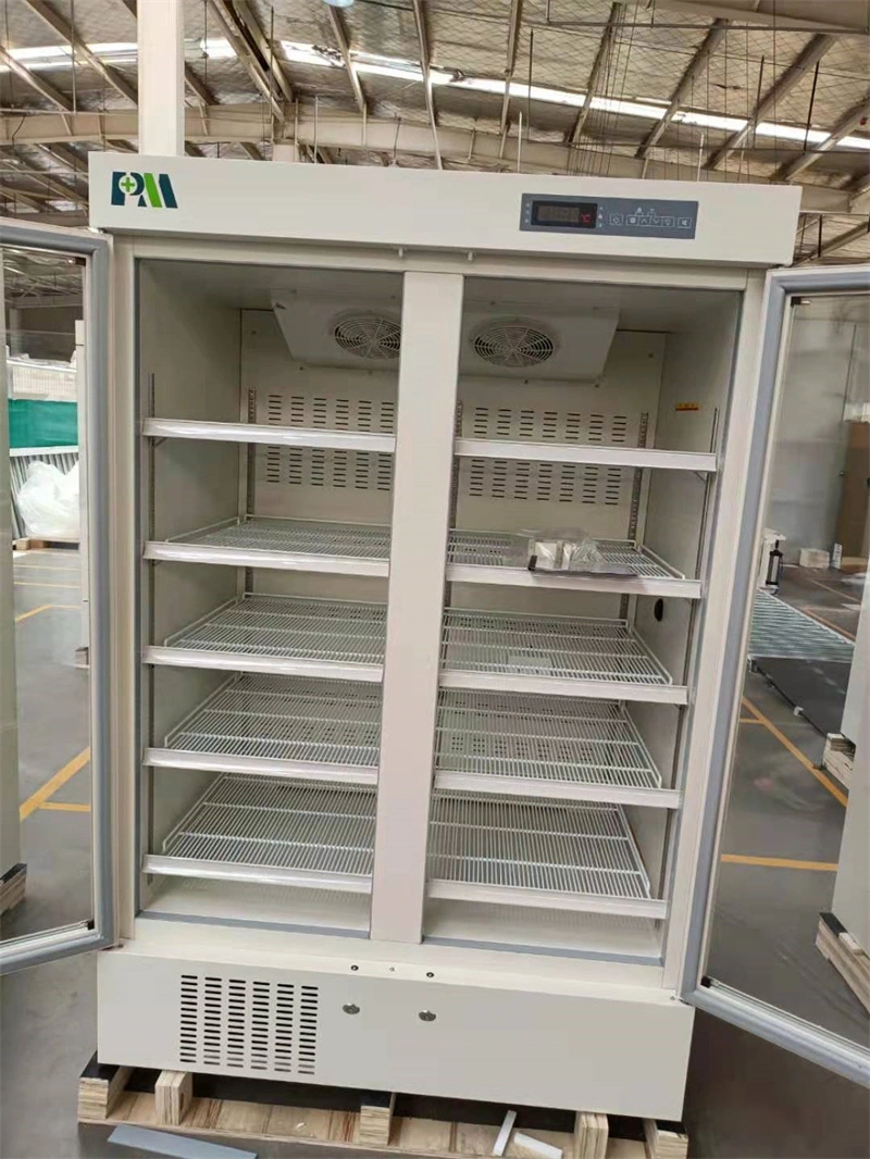 Biomedical Pharmacy Vaccine Refrigerator Drug Fridges 1006 Liters Double Glass Door