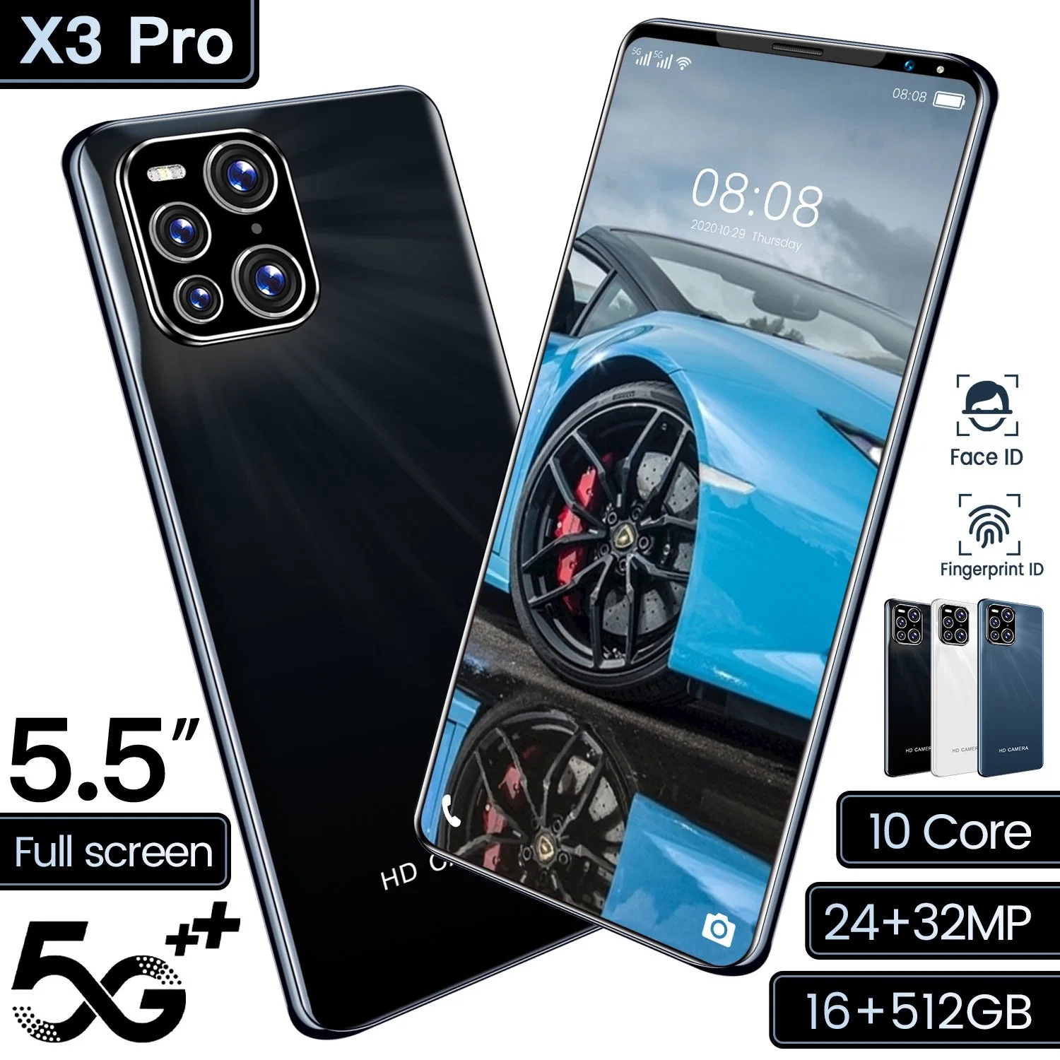 Nuevo diseño Mate40 Smartphone PRO 5,5 pulgadas con 4 GB de memoria grande+64teléfono móvil Smartphone con 4G/5G de doble tarjeta SIM