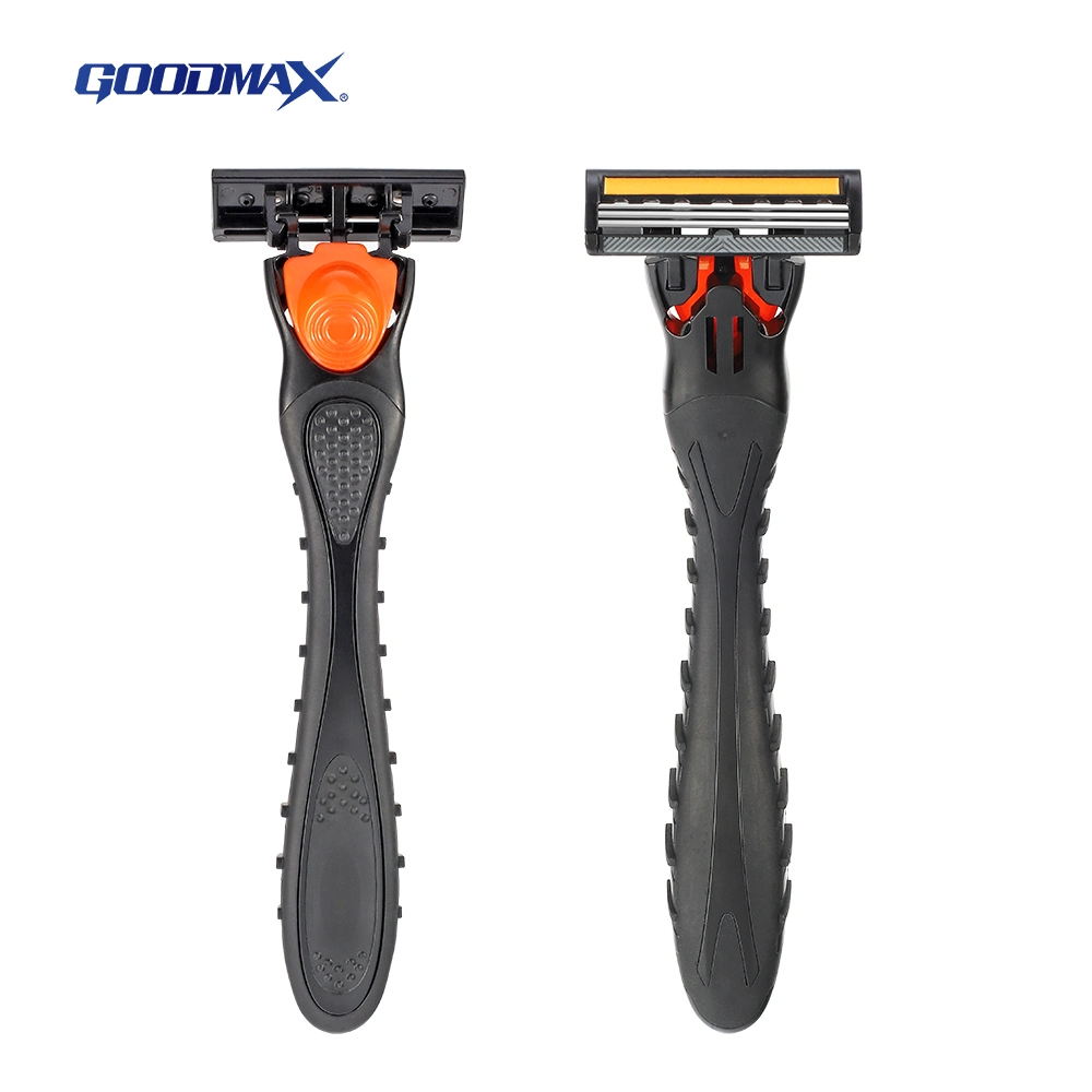 Triple Blade System Shaving Razor with Plastics Handle