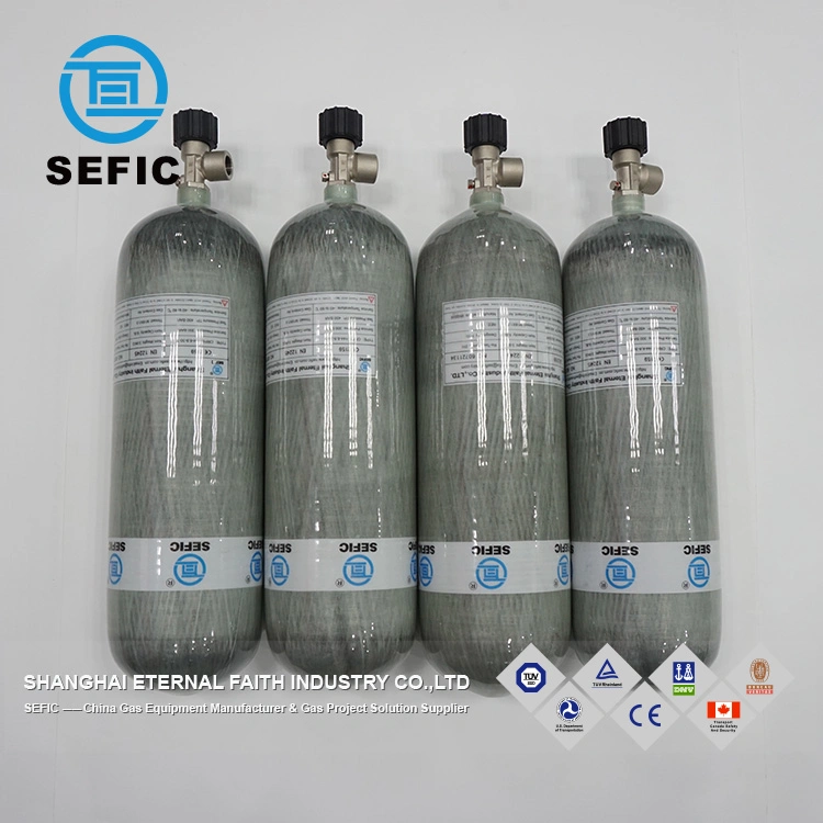 Composite Air Cylinders Compressed Air Breathing Apparatus Carbon Fiber Cylinder