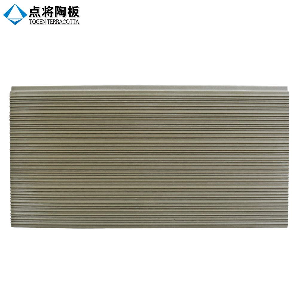 18mm Green Stripy Surface Terracotta Rainscreen Cladding Exterior Cladding Materials for Buildings