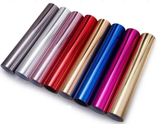 Factory Wholesale PU Soft Metallic Heat Transfer Vinyl Film for Clothing (HS-HTF-035)