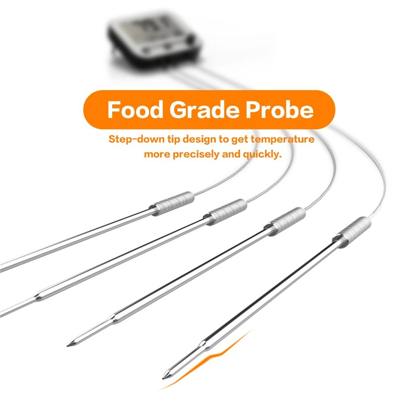 Long Range Wireless WiFi Meat Diagram of Smart Thermometer with Sound Beep