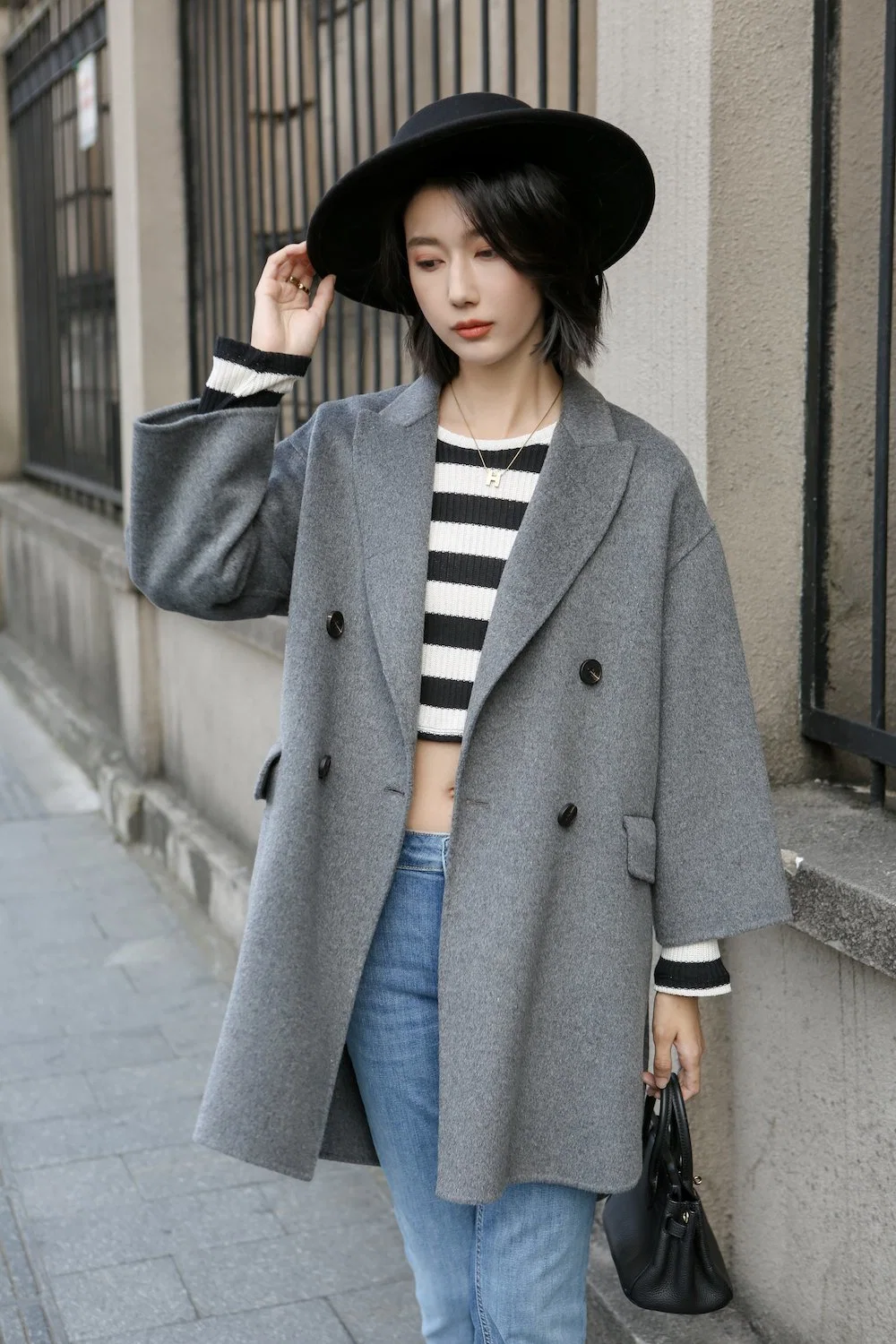 New Style MID Length Women's Winter Woolen Coat