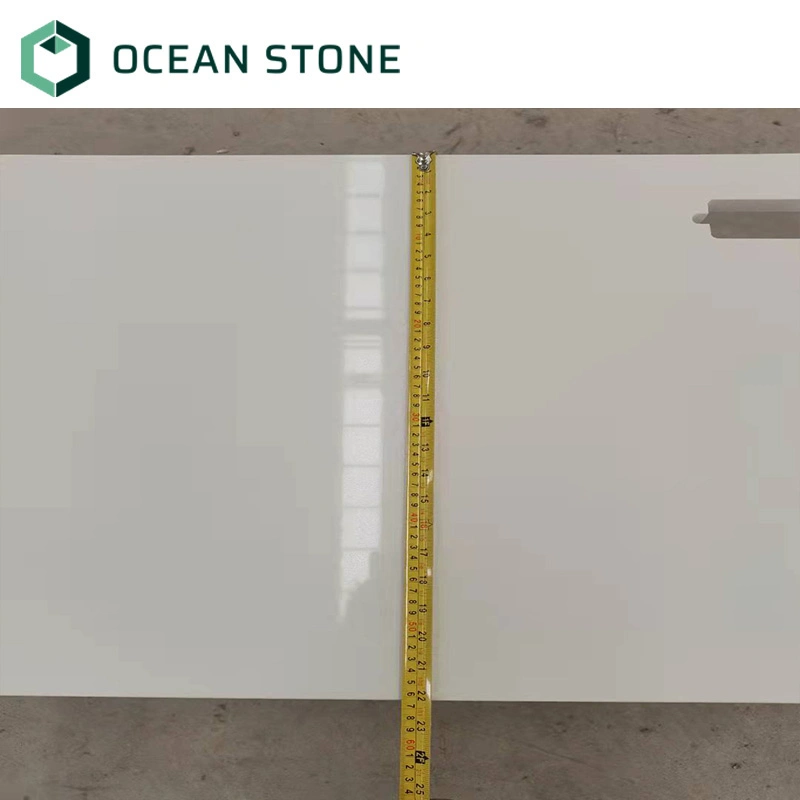 Pure White Quartz for The Hotel Furniture Stone Desk Top