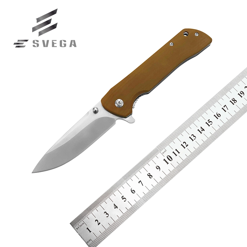 Hot Selling High Quality 7.8inch CNC Grinding Drop Point Blade G10 Handle Sturdy Durable Folding Tactical Pocket Knife