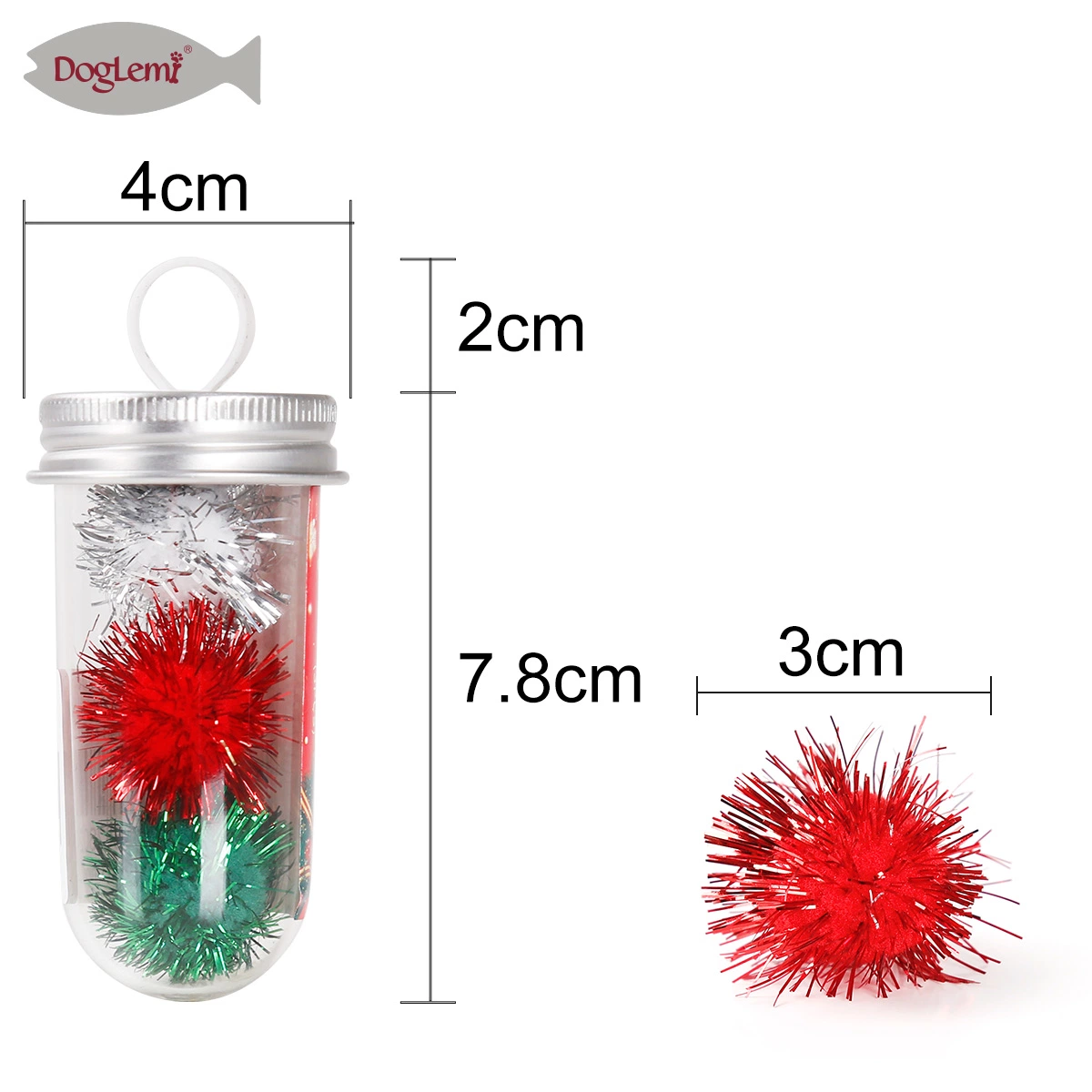 Christmas Ball Cat Toy (3 sets)