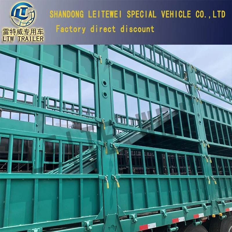 Goat Chicken Cow Animal Stock Transport Double or Single Deck Side Panel of Livestock Trailer for Sale