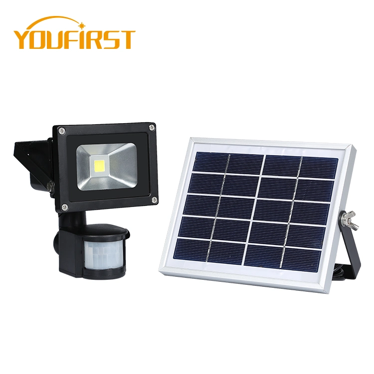 High Power Outdoor Lighting Waterproof Aluminum IP65 10watt Solar LED Flood Lamp