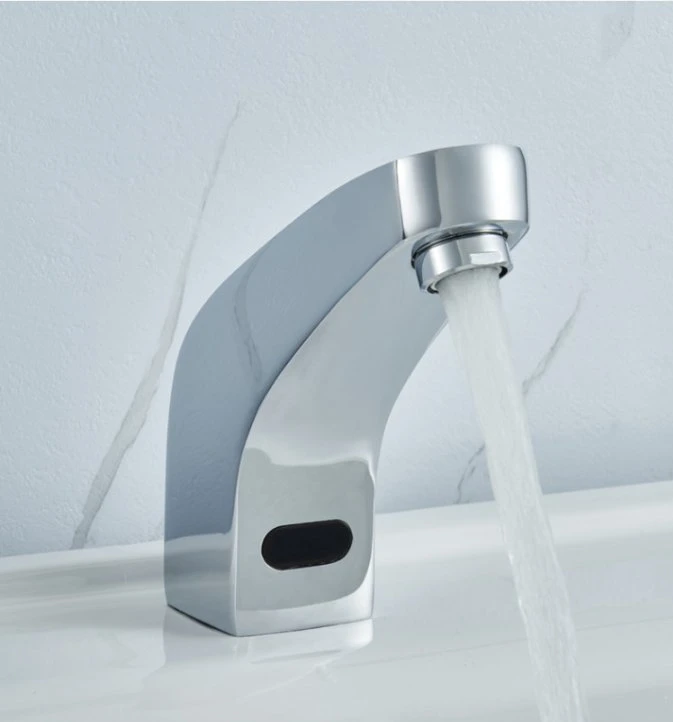 El sensor automático del sensor de cuarto de baño grifo mezclador de lavabo grifo eléctrico de inducción con pilas, el ahorro de agua toca