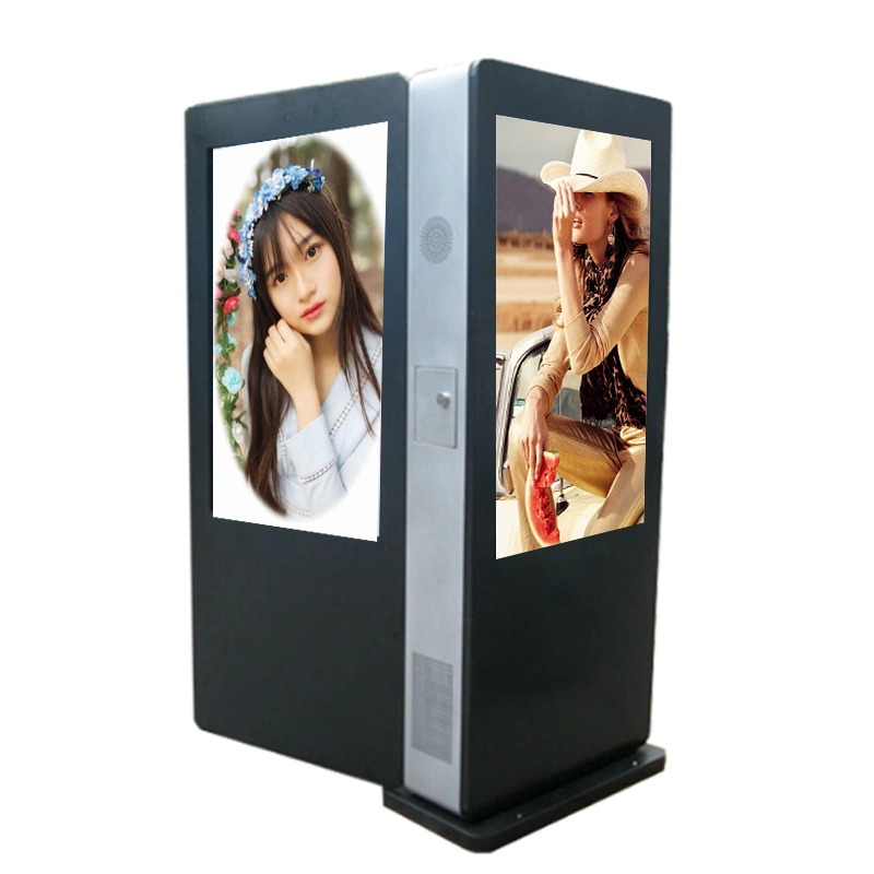 Floor Standing Outdoor Double Side LCD Panel Display Advertising Sign Ad Player