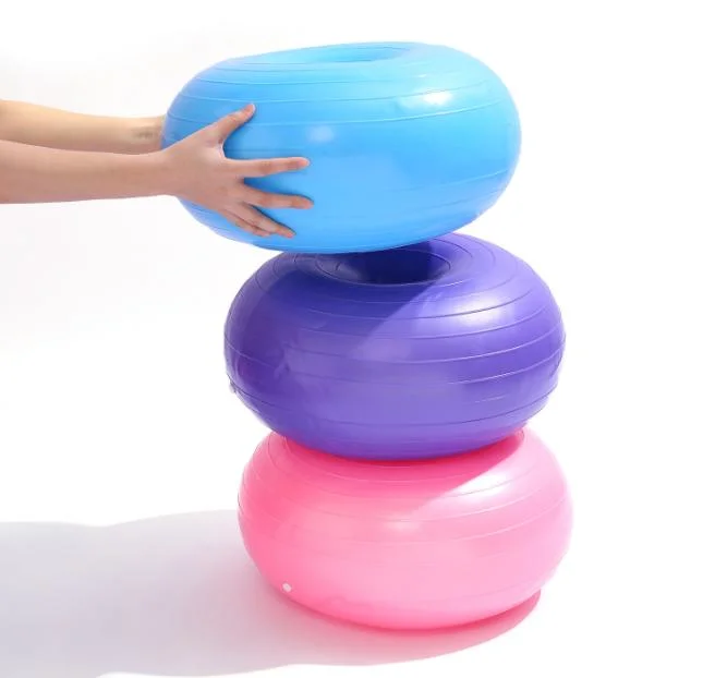 Gym Fitness Balance Workout Exercise Inflatable Anti Burst PVC Yoga Donut Ball