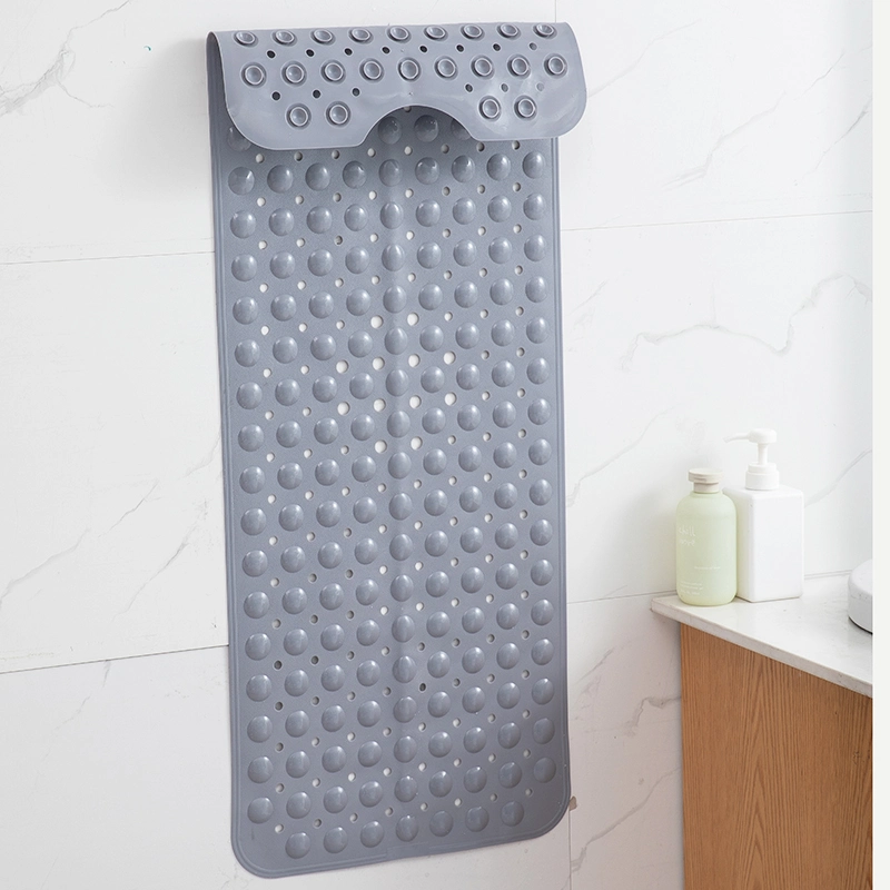 Bathtub Bath Mat PVC Large Bathtub Safety Shower Non-Slip Bathroom Mats with Suction Cups Pebbles Bath Floor Mat