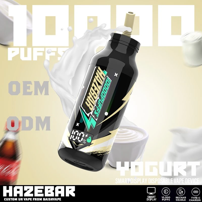 Zbood Customize Südafrika König Bm600 Bou pro Yummy Electronic CIG Hazebar 10000 10K Puff Smart Display Einweg-Vape