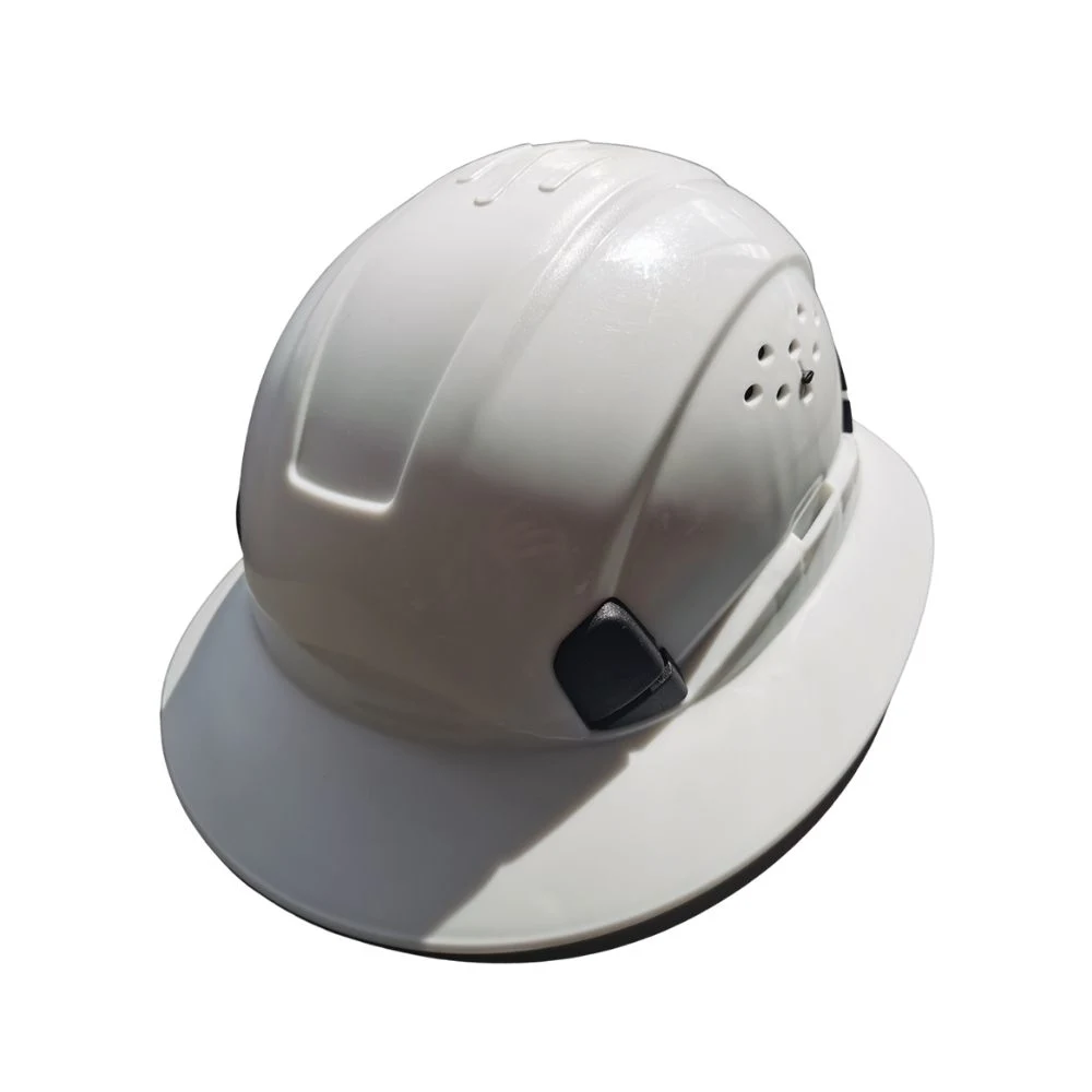 Full Brim Safety Helmet with Chin Strap and Air Holes Approved Ansiz89.1