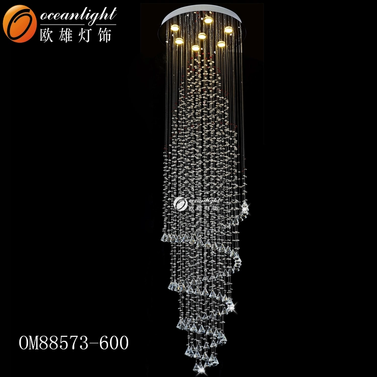 Long lustre de cristal luz de iluminação de decoração na China Om88583-800