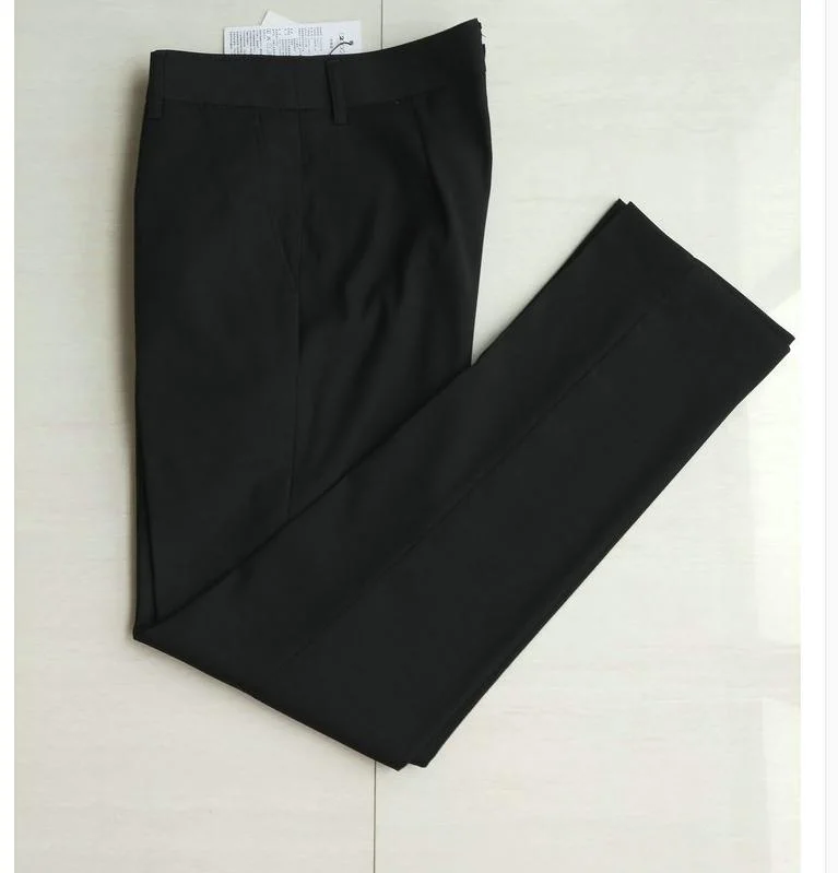 OEM Wool Dress Trousers Straight Leg Dress Overalls Black Trousers for Women