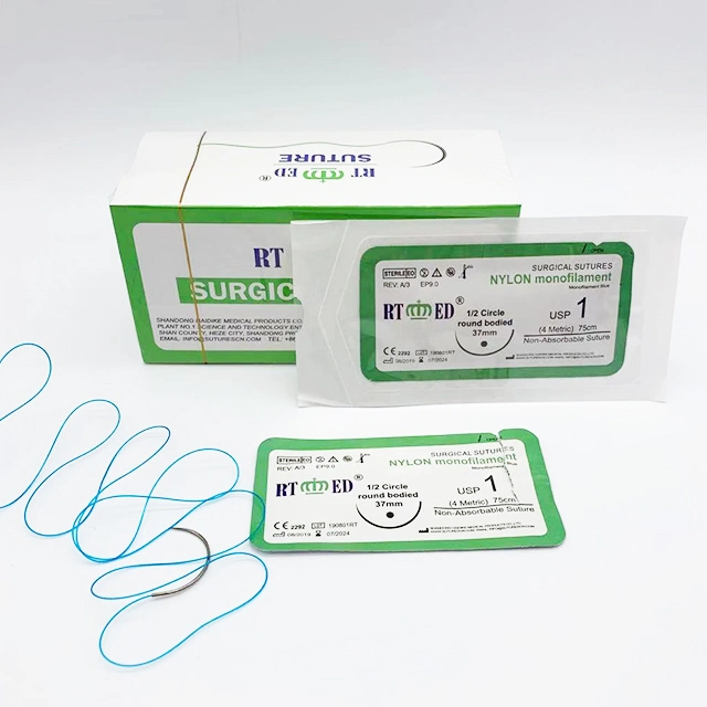 Medical Sterile Disposable Surgical Sutures Dental Non Absorbable Nylon Suture