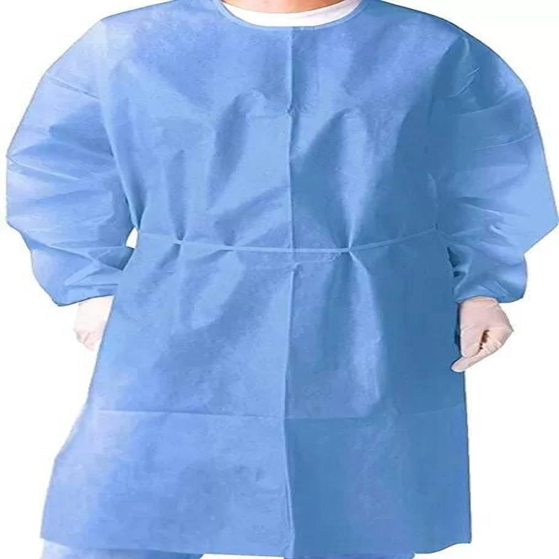 Blue Disposable Clothes Isolation Gown CPE Gown for Kitchen Dining Room