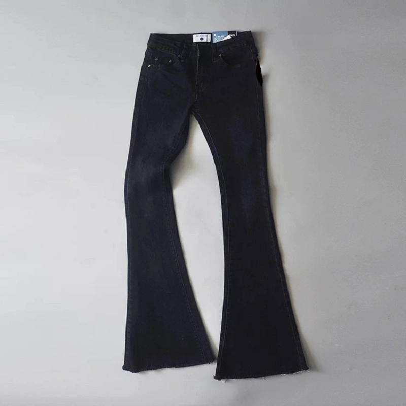 Womens Fashion Low Waist Wide Leg Bootcut Slim Denim Flare Bellbottom Jeans Esg13519