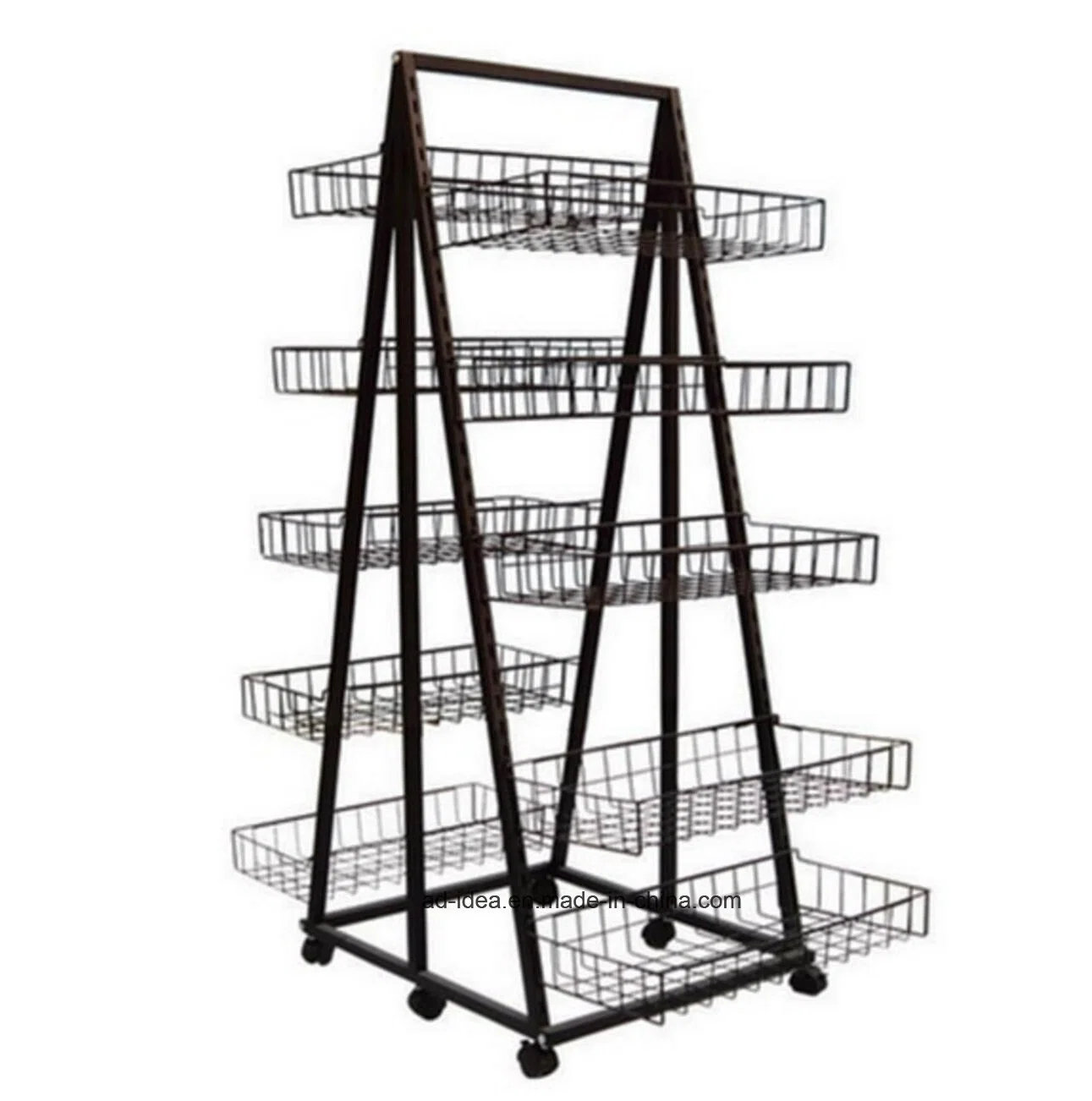 Nouvel écran de présentation sur pied en métal sur pied pour la vente au détail Support/rack/étagère pour supermarché