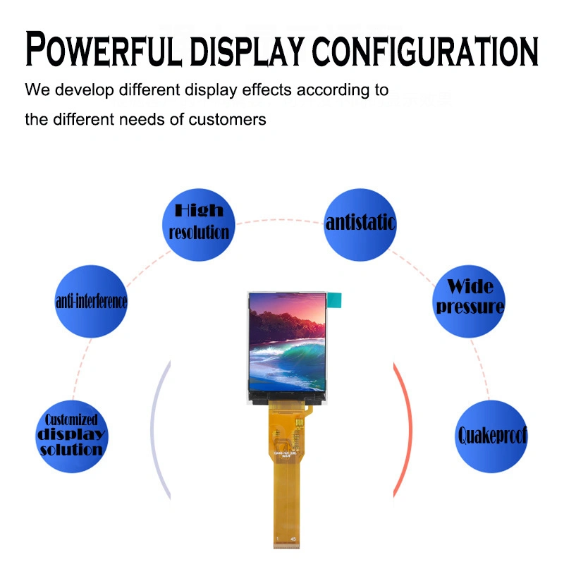 2,4-Zoll-LCD-Display mit 600 Helligkeitsanzeigen Jzh24ml530-45A Modul 42,72 (B) *60,26 (H) *2,5mm Bildschirm