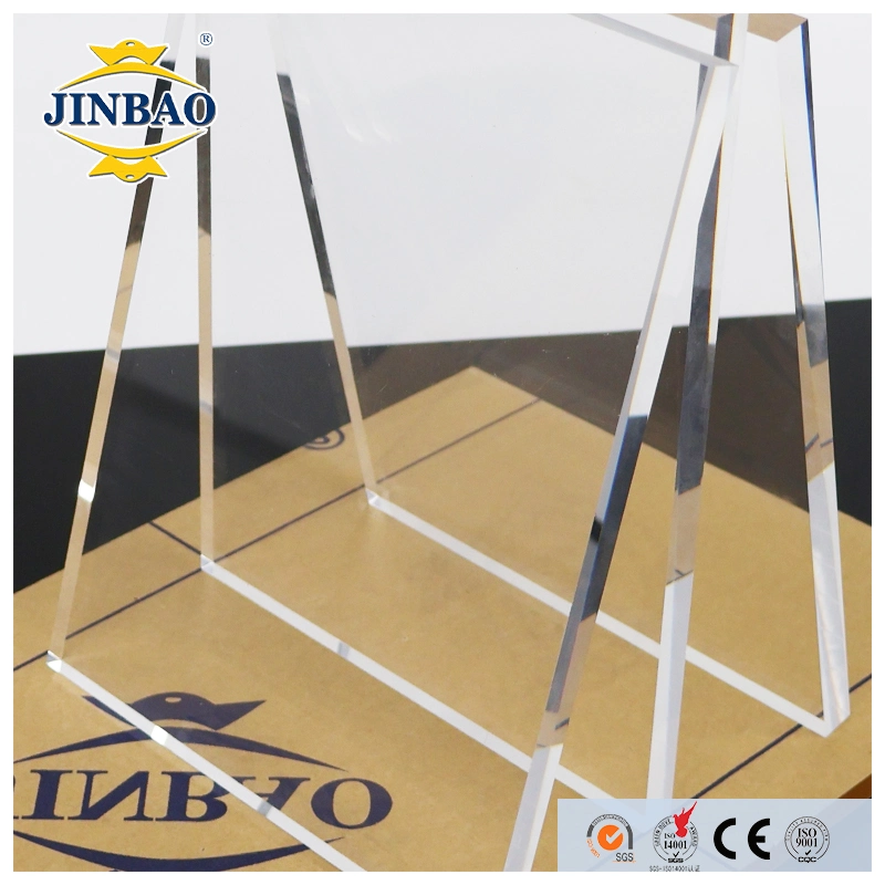 Jinbao 1850*2450mm Clear Glitter Golden Heat Resistant Acrylic Perspex Sheet