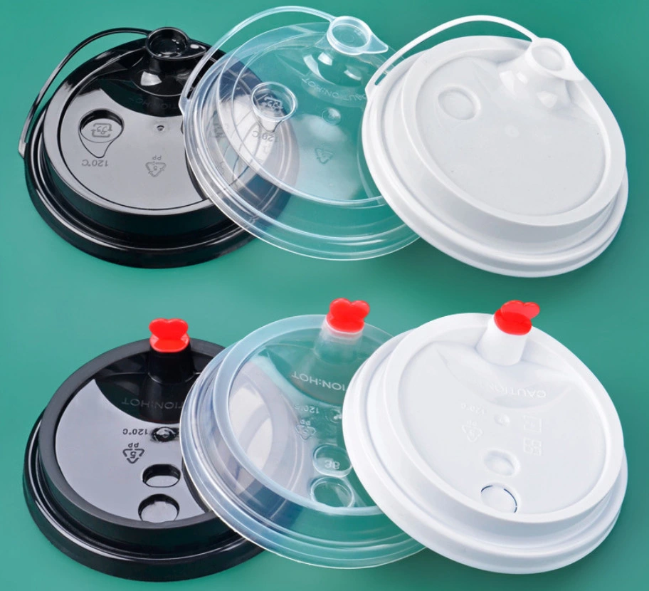 Bear Shaped Plastic Lid Disposable with Cup for Hot Cold Beverage Seal