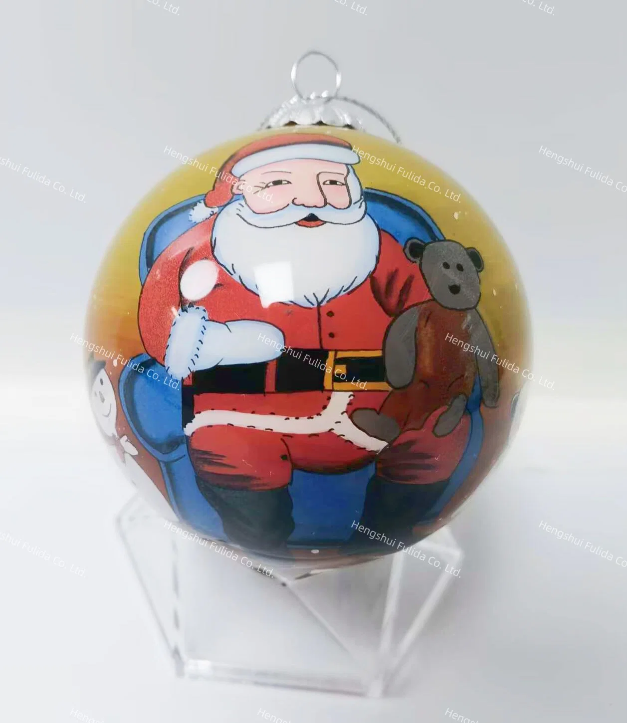 Inverter mão pintado vidro Natal bola para decoração árvore de Natal E presentes