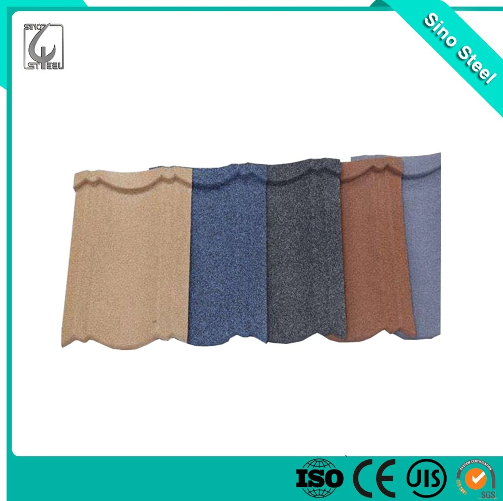 Classcial Style Galvalume Steel Tile Sheet Color Stone Coated Steel Roof Tile 0.42mm