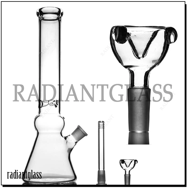 13.4''wholesale Glass Pipe Baker Base Hookah Glass Smoking Water Pipe High quality/High cost performance Transparent