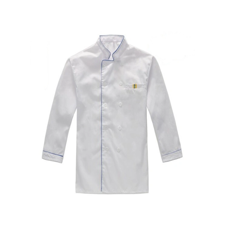 Hotel Kitchen Worker Suit Customized Logo Breathable Cotton Polyester Chef Cook Uniform