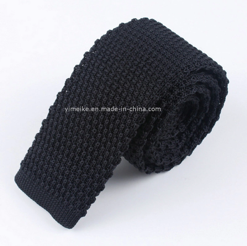 Popular Promotional Casual Skinny Pure Color Knit Ties for Mens