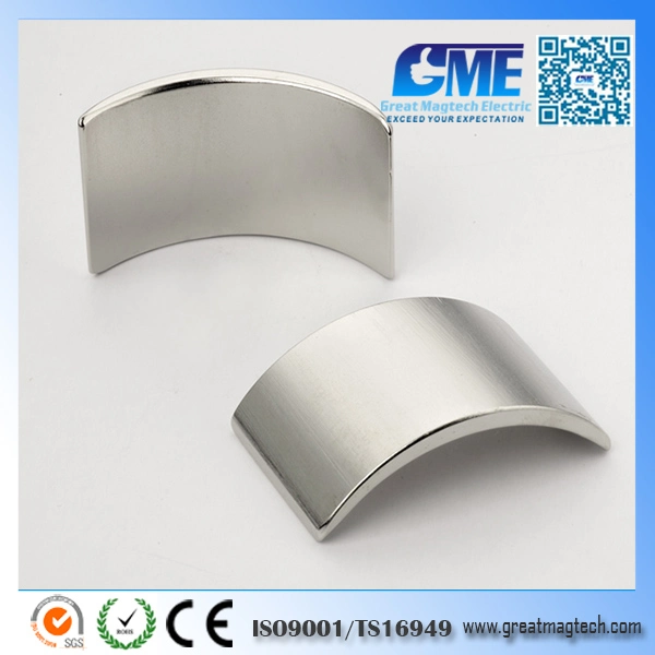 N35 Neodymium Arc Magnets Custom Segment NdFeB Magnet