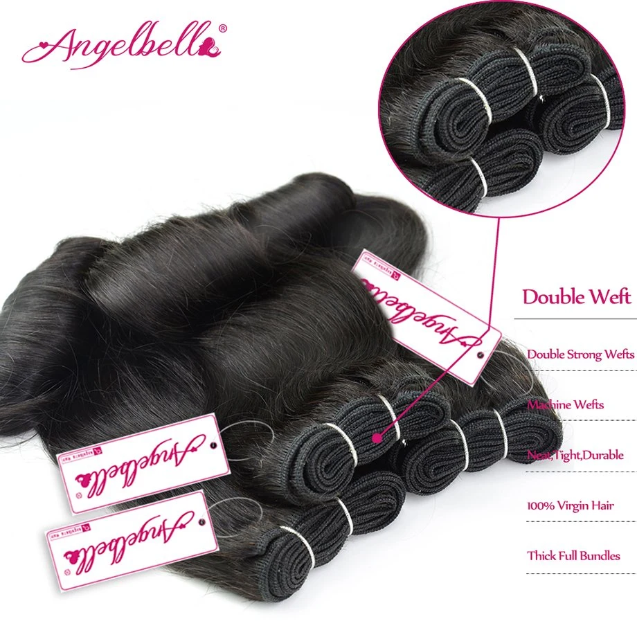 Angelbella 100% de la máxima calidad Remy cabello tejido 1b# Magia Natural cabello rizo