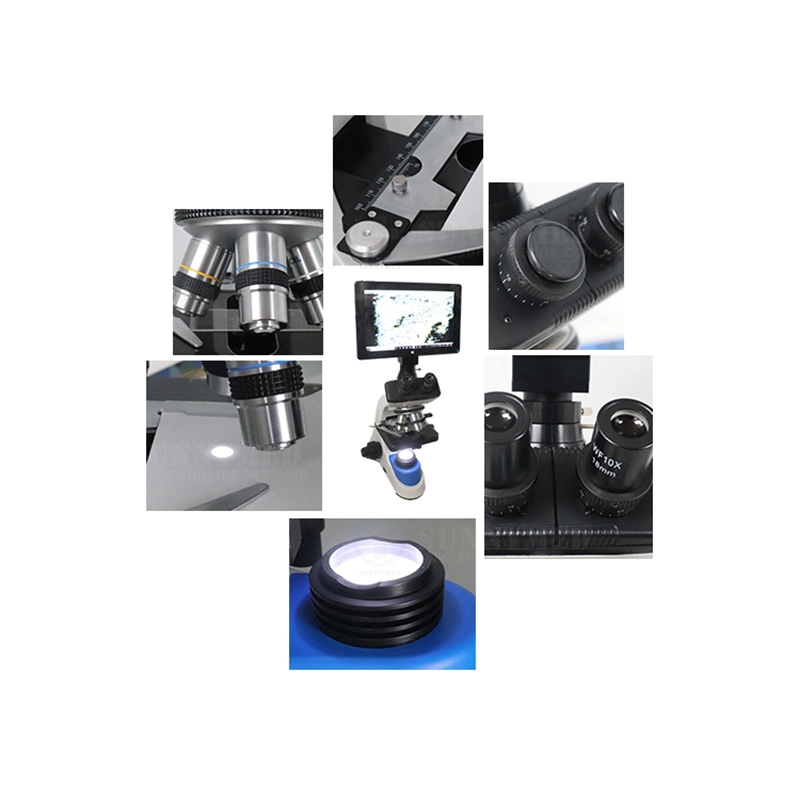 Sy-B129f2 Professional Digital Microscope Biological Microscope with LED Touch Screen for Clinic Lab School