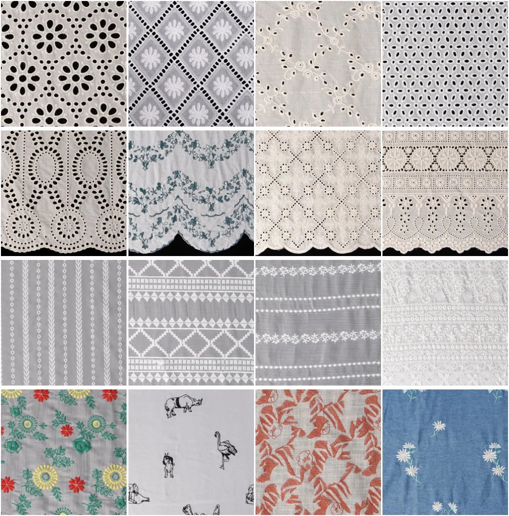 100% Polyester Solid Embroidery Lace Fabric