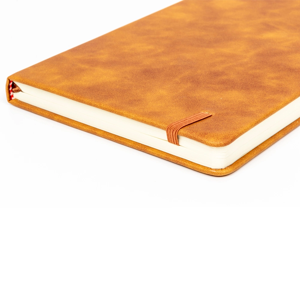 Low MOQ Custom PU Paper Leather Hardcover Notebook