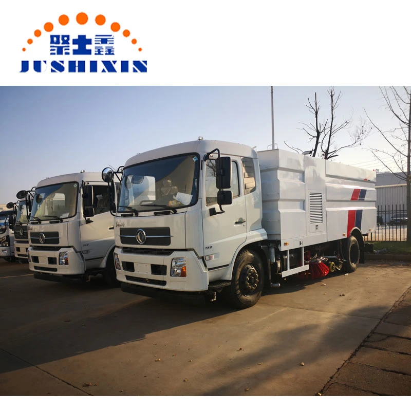 Dongfeng White 4*2 180HP Water Spray City Sanitation Clean Road Street Sweeper Truck